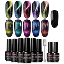 Mobray 9Pcs 9D Cat Eye Gel Nail Polish Set,Cateye Gel Polish Use for Pro... - £17.95 GBP