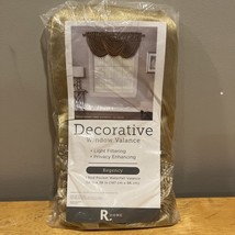 JCPenney Regency Gold Waterfall Rod Pocket Single Valance Fringe 58 X 38” - $29.69