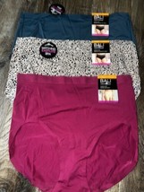 Bali ~ 3-Pair Womens Easylite Smooth Brief Underwear Panties Nylon (A) ~  L/7 - £19.97 GBP