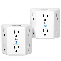 Multi Plug 6 Outlet Extender, 2 Pack Surge Protector Wall Tap, Power Strip 3-Sid - £25.81 GBP