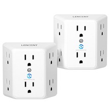 Multi Plug 6 Outlet Extender, 2 Pack Surge Protector Wall Tap, Power Str... - £27.17 GBP