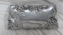 1996 Arthur Court Aluminum Grape Vines Small Relish Bread Tray  11 3/4&quot; ... - $19.79