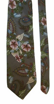 Tropical Floral &amp; Paisley BILL BLASS 100% Silk Necktie Retro Cool Dusty ... - £11.21 GBP