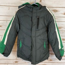 Boys Winter Jacket Youth 10-12 HK58 Hawke Co Performance Outerwear Grey Green - £15.54 GBP