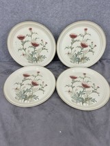 Set of 4 Noritake Keltcraft Thistle Garden Ireland 9105 10.5&quot; Dinner Plates - $39.98