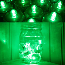 48 Pack Green Submersible Bright Battery Operated LED Tea Light Wedding - $49.99