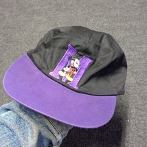 Vintage Disney Mickey Mouse Unlimited Hat Black Purple Big M Fresh Caps - $27.77