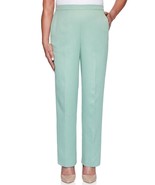 ALFRED DUNNER &#39;Tivoli Gardens&#39; Proportioned Medium Green Pull-on Pants N... - $13.10