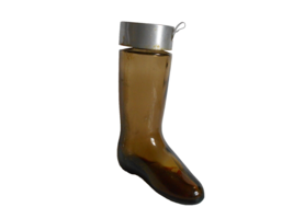 Empty Brown Glass Boot Perfume Bottle - $11.87