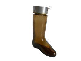 Empty Brown Glass Boot Perfume Bottle - £9.45 GBP