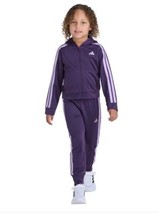 Adidas Boys Girls Jacket Jogger Pants Purple Hood 2-Piece Active Pockets - $839.47 MXN