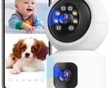 Dual Lens Security Camera For Pet/Baby Monitor 2K 4Mp Indoor Camera For ... - $49.99