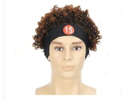 FATMAUI Mens Tight Curls Headband Brown Mixed Kinky Cheifs Halloween Par... - £10.83 GBP