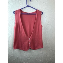 J JILL Womens Cotton Sweater Vest Cardigan 3-Button Size Small - $371.56 MXN