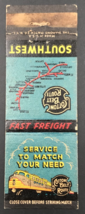 Vintage SSW Cotton Belt Route Southwest Fast Freight Matchbook Cover - £6.05 GBP