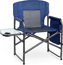 Directors Chair, Camping Chairs For Adults, Heavy Duty Camping Chairs With Side - £56.32 GBP