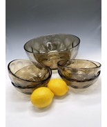 Pyrex Fireside Sculpted Salad Bowl 5-Pc Set 844-F Fruit Vintage Glass Bo... - $55.17 CAD