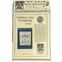 The Scarlet Letter Sampler By Cornelia Ann Vanderveer dated 1835 New Vtg... - $56.97