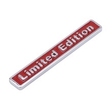 Es sticker black red 3d metal limited edition badge universal car decal sticker for car thumb200