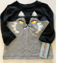 Cat &amp; Jack Boy&#39;s Wolf Long Sleeve T-Shirt NWT Size: 12M - £9.48 GBP
