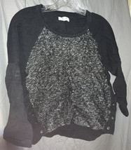 Madewell Women&#39;s Tweed Front Sweater 3 Button Sides Size Large L LOW $ - £13.06 GBP