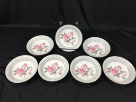 (7) Noritake China Arlington 5221 Japan Coffee Tea Cups Pink Roses Plates - £39.31 GBP