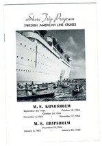 Swedish American Lines Shore Trip Program Booklet 1964 Caribbean Ports  - £13.99 GBP