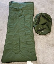 LL Bean 40 Degree Camp Flannel Lined Sleeping Bag Child/Youth 26.5&quot;x 60&quot; - £26.84 GBP