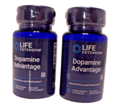 2 PACK Life Extension Dopamine Advantage with Vitamin B12 60 Capsules Ea... - $27.69