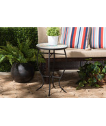 Seraphin Black Metal and Multi-Colored Ceramic Tile Plant Stand - $1,049.74 MXN