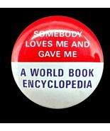 Pin Button Retro &quot;World Book&quot; - €4,69 EUR