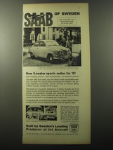 1960 Saab Cars Advertisement - New 5-seater sports sedan for &#39;61 - £11.26 GBP