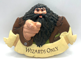 Vintage 2000 Hallmark Harry Potter Hagrid Wizards Only Wall Plaque 8” Wide Solid - £21.57 GBP