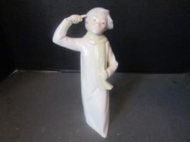 VTG REX VALENCIA FIGURINE MADE IN SPAIN 9.25&quot; #125 YOUNG GIRL WITH SCARF... - $8.86