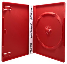 STANDARD Solid Red Color Single DVD Cases - £12.49 GBP+
