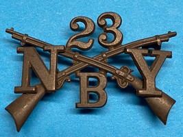 1895-1904, NYNG, 23rd INFANTRY REGIMENT, B COMPANY, OFFICER, COLLAR INSI... - $30.00