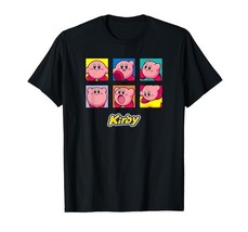 Kirby Vintage Panel Collage Poster Cropped T-Shirt - Unisex-Kids - Black... - $19.99