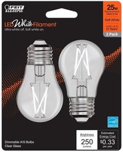 Filament LED Light Bulbs, 2.7 Watts, 120 Volt 2-PK Feit Electric BPA1525... - $9.89