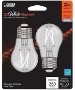Filament LED Light Bulbs, 2.7 Watts, 120 Volt 2-PK Feit Electric BPA1525... - €8,46 EUR