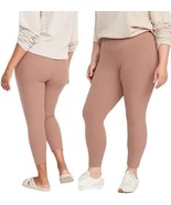 Old Navy Women&#39;s Extra High Rise 7/8 Crossover Rib Leggings Size 3X Brow... - £7.64 GBP