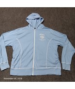 Apols Harley Davidson Hoodie Women Large Blue Double Sided Jacket Lightw... - $22.99