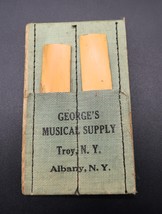 Vtg 1900s George&#39;s Musical Supply Reeds &amp; Cloth Pouch Advertising Albany... - $366.58 MXN