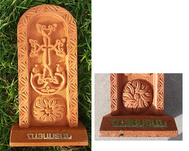 Armenian Cross-Stone, Khachkar, Armenian Tuff Stone, Handmade Armenian Cross - £62.49 GBP