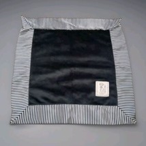 Little Giraffe Blue White Stripes Velvet Satin Security Blanket 1B - $148.50