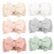 Handmade Baby Headbands Soft Stretchy Hair Bands with Bows for Newborn I... - £26.62 GBP