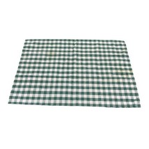 Vintage Plaid Green Tea Towel Kitchen Cottage Country Core Decor Large 25x17.5 - £14.93 GBP