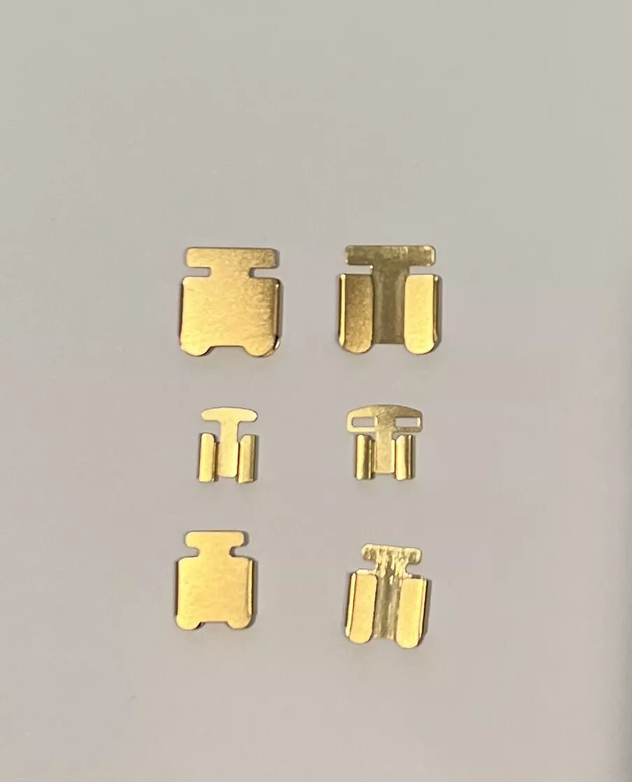 ic! berlin Eyeglasses anchor clips Sunglasses Replacement Temple Hinge GOLD 2pcs - $24.99
