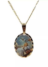 Baptism Gift Medal 14k Gold Plated with 16 inch Chain  Regalo Bautizo Medalla  - £10.70 GBP