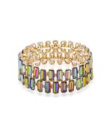 Rectangle Rhinestone Stretch Bracelet - £11.99 GBP