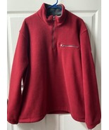 Izod PerformX Men’s XL Beige Quarter Zip Pullover Fleece Sweater Long Sl... - £15.72 GBP